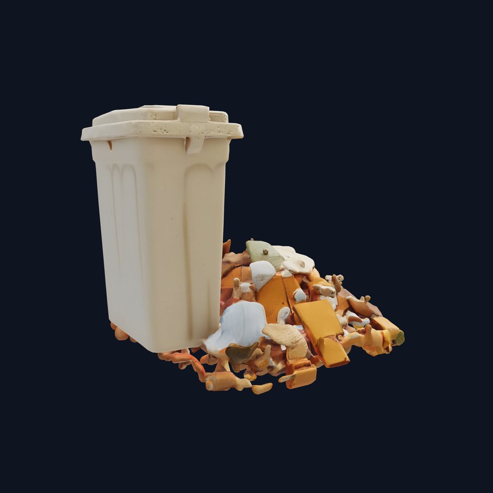 Trash Pile and Bin Debris Scene model pack